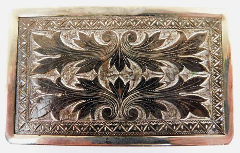 Nickel Silver Vintage Belt Buckle