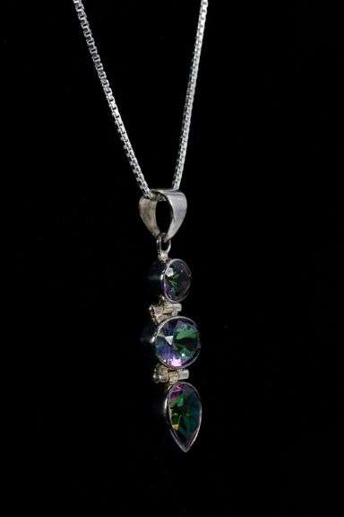 Sterling Silver Mystic Quartz Pendant