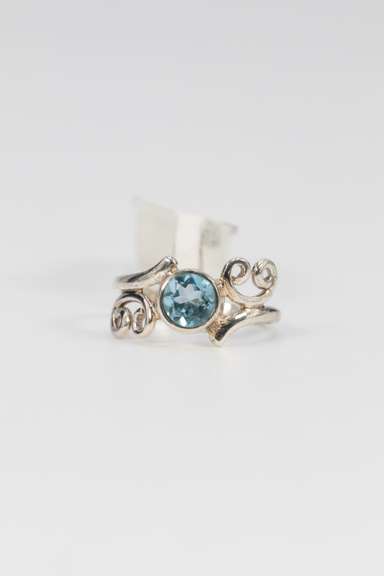 Sterling Silver Blue Topaz Gemstone Ring