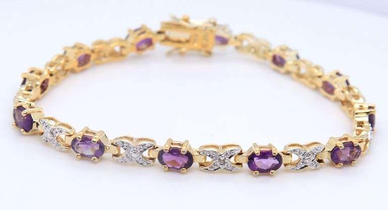 Vintage 925 Sterling Silver Cubic Zirconia Tennis Bracelet