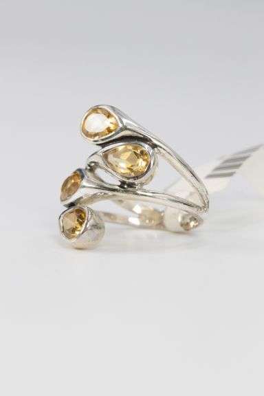 Sterling Silver Citrine Gemstone Ring