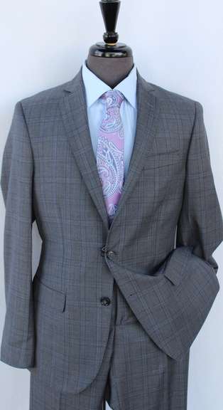 Designer Plait Design Slim Fit Suit, By Galante