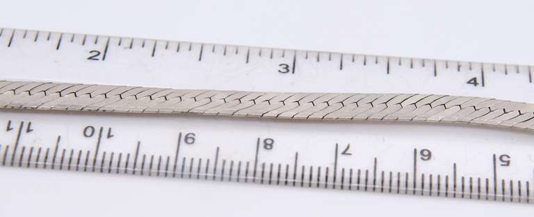Vintage 925 Sterling Silver Herringbone Necklace