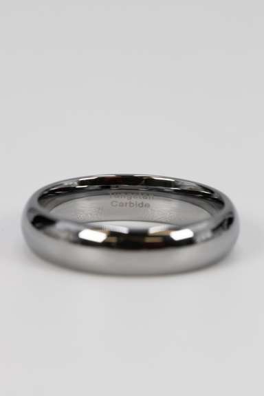 Men's Tungsten Carbide Standard Shine Wedding Band Comfort Fit Ring Size 10.5