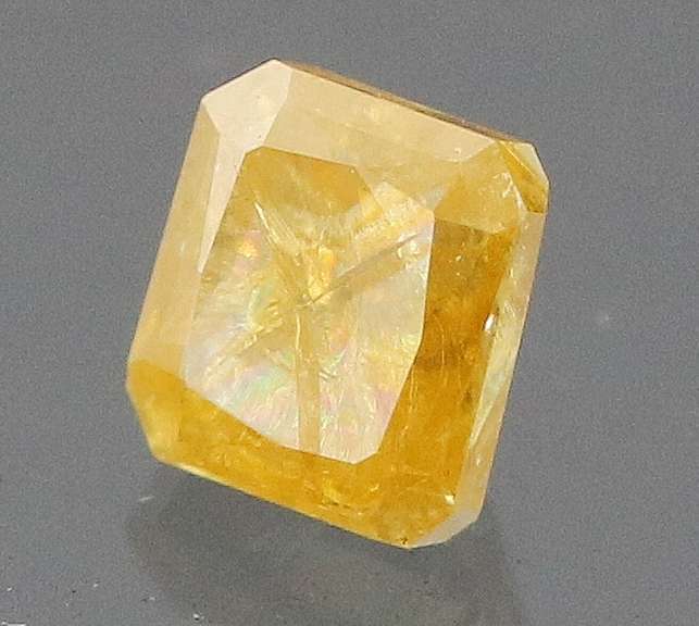 Stunning .28ct cushion cut golden Diamond