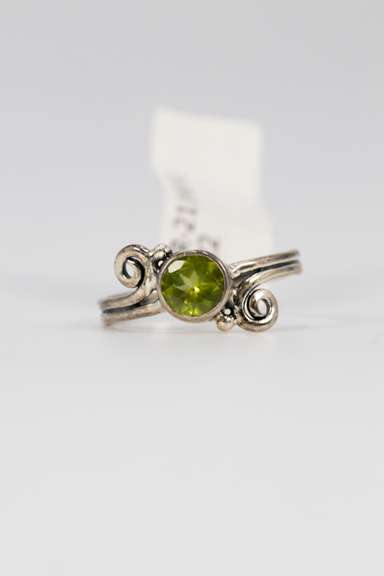 Sterling Silver Natural Peridot Gemstone Ring