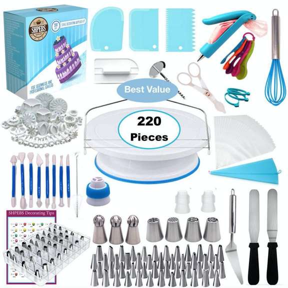220-Piece Set Of Cake Turntables With Numbers Cake