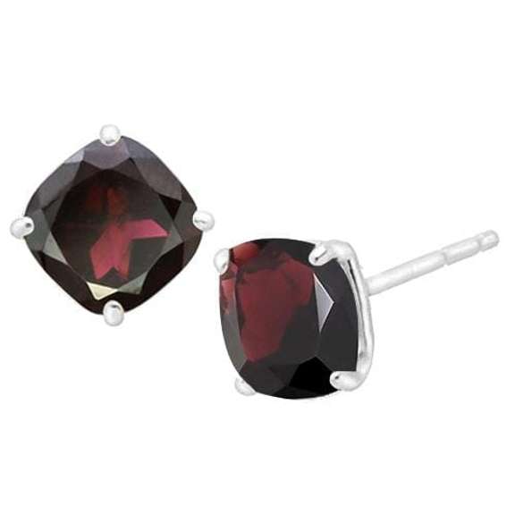 1.01CT GARNET STERLING STUDS