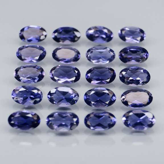 Stunning 4.11ct high luster blue violet Iolite set
