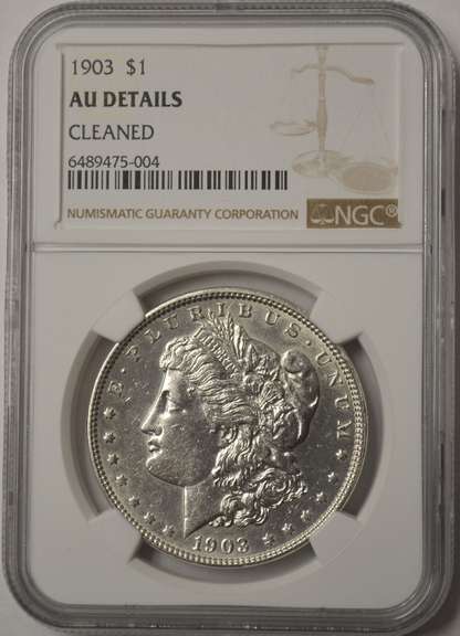 1903 Morgan Silver Dollar NGC AU Details Cleaned