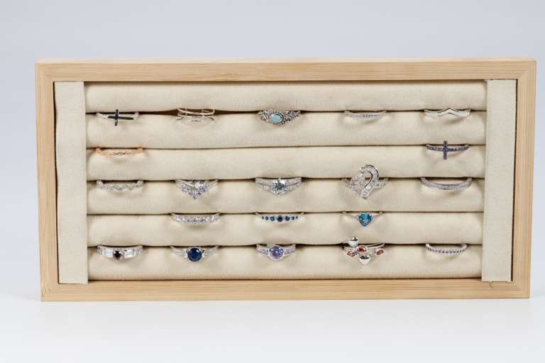 Curated Lot of 20 .925 Sterling Silver Rings in Various Styles & Sizes