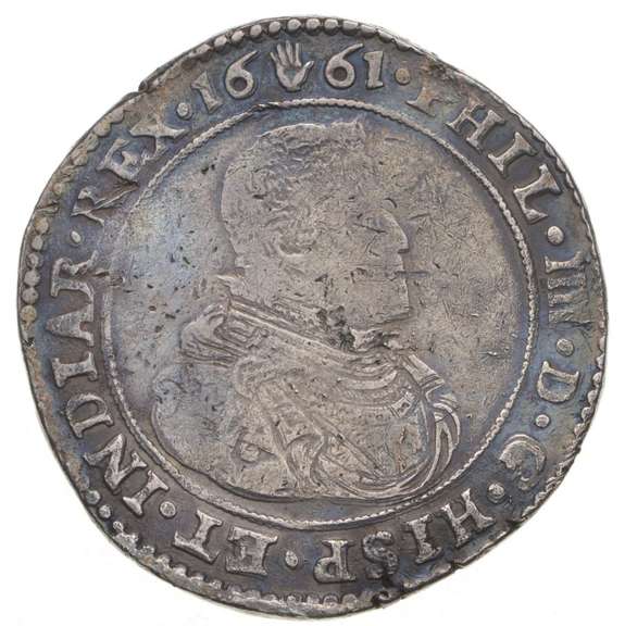 1661 Spanish Netherlands 1/2 Ducaton - Shipwreck