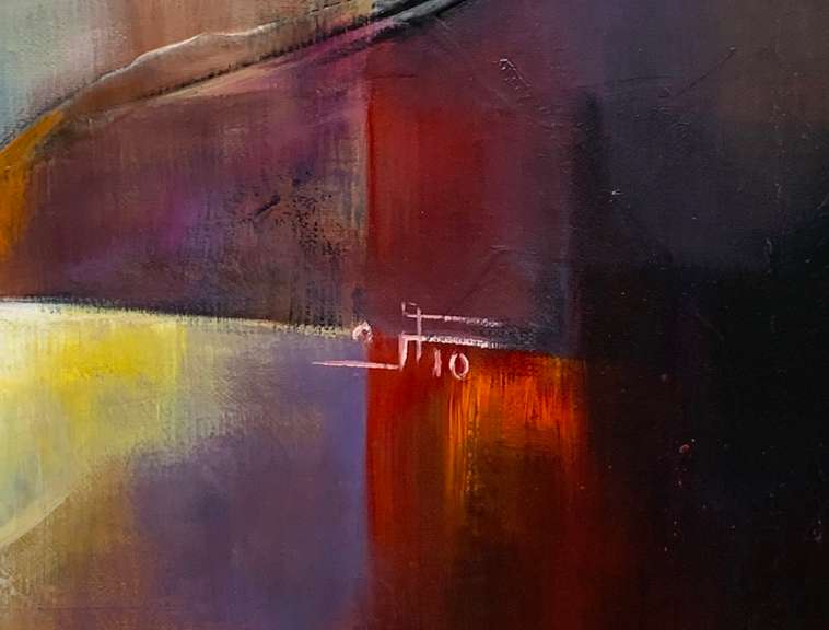 Sussan Afrasiabian Original Oil on Canvas "Wild Tulip"