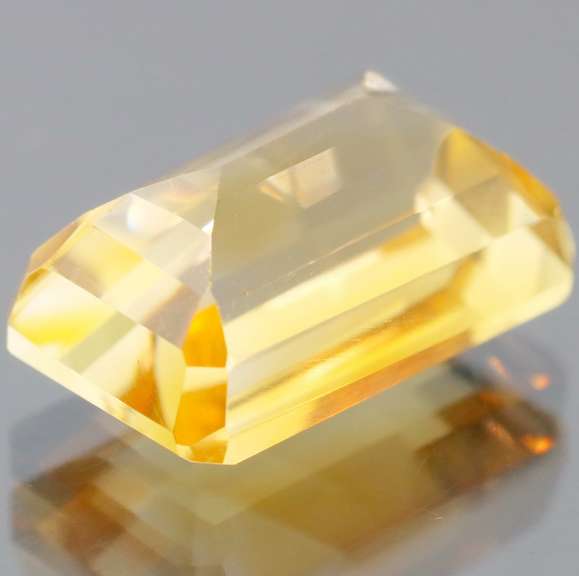 Bright 13.48ct untreated emerald cut Citrine