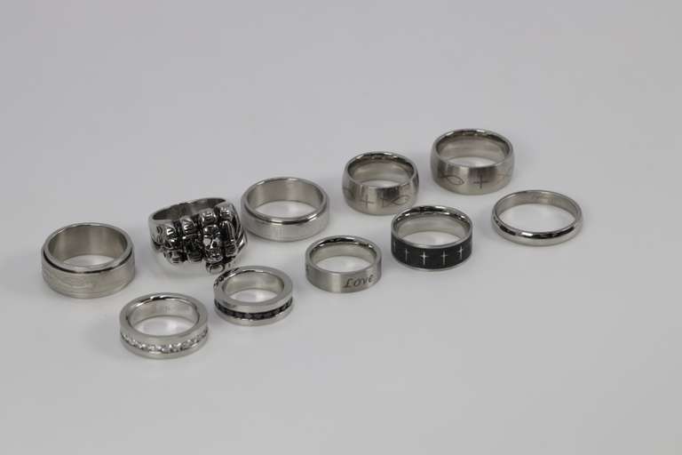 Stainless Steel Ring 316L Lot of 10 Rings