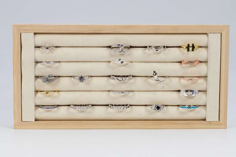 Sterling Silver .925 Ring Curated Lot of 20 RIngs Various Sizes and Styles