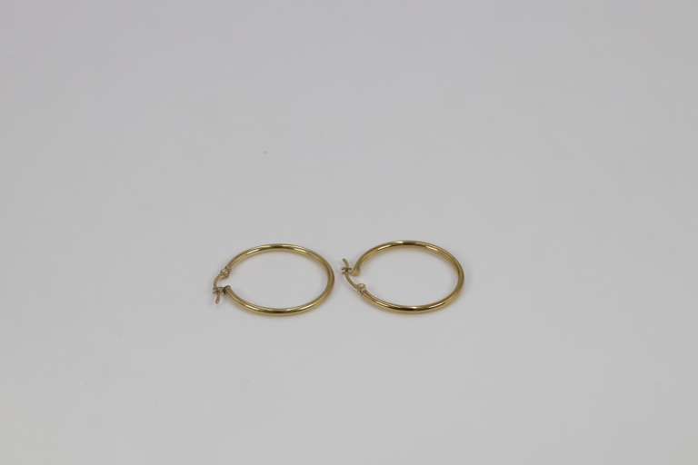 10k Yellow Gold Lever Back Hoop Earring Set Lot of 5 Pairs Various Sizes