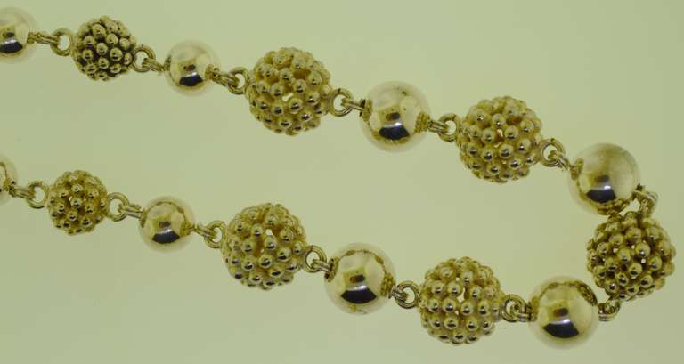 Michael Dawkins Sterling Silver Ball Necklace And Bracelet set