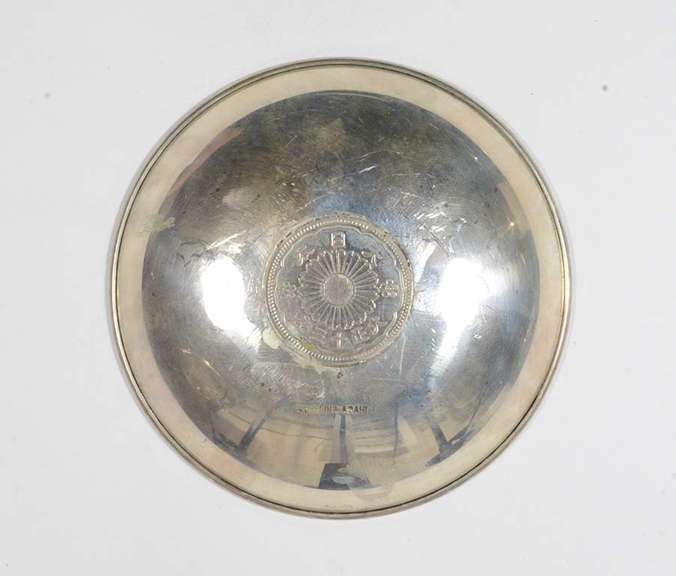 1924 Japan 50 Sen Ashtray - 29.3 Grams Silver