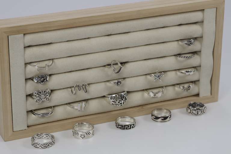 Sterling Silver Curated Ring Assortment Various Sizes & Styles (20 Ring Lot)