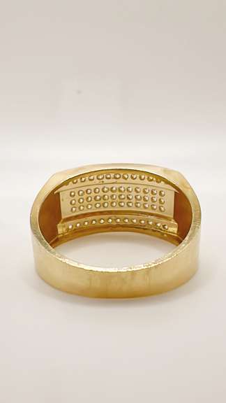 Men's 14kt Solid Yellow Gold & CZ Ring