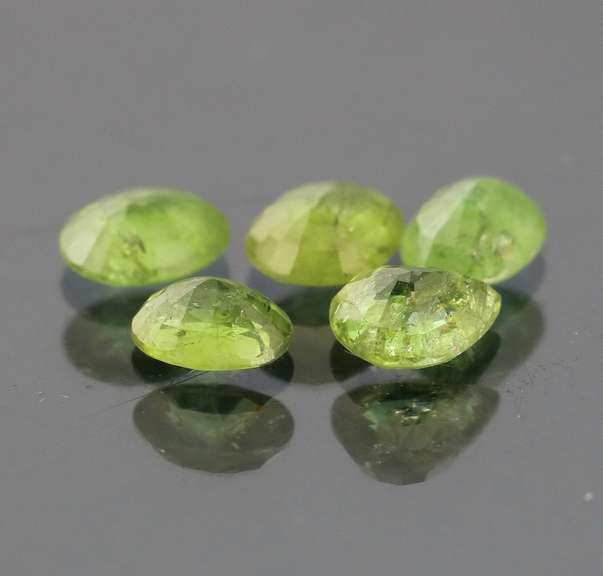 Mixed parcel! 3.68ct untreated Demantoid Garnet set