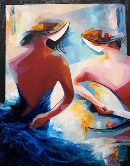 Sussan Afrasiabian Original Oil on Canvas "Elation"