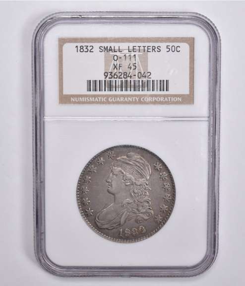 XF45 1832 Capped Bust Half Dollar O-111 Small Letters NGC