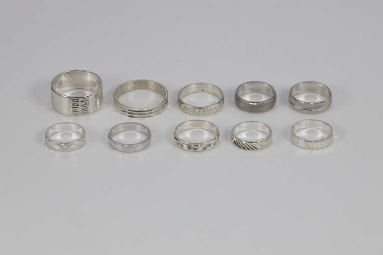 .925 Sterling Silver Plain Band Ring Lot 83 Rings of Various Sizes and Styles
