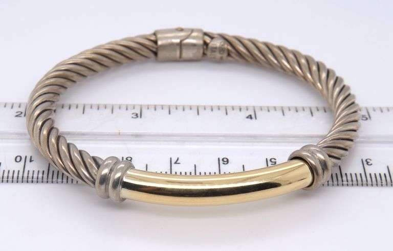 Vintage 925 Sterling Silver Twisted Cable Bangle Bracelet