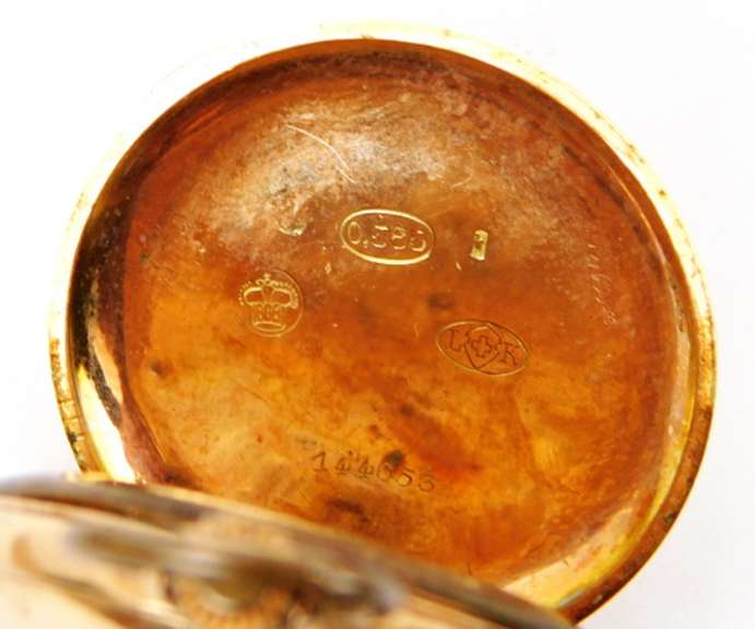 Antique 14K Gold Ladies Pocket Watch, Runs
