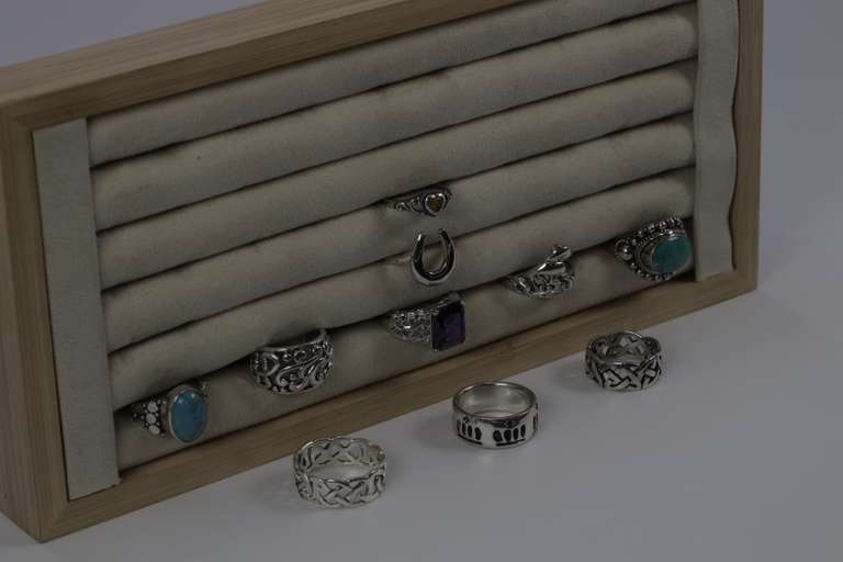 Sterling Silver Curated Ring Assortment Various Sizes & Styles (10 Ring Lot)