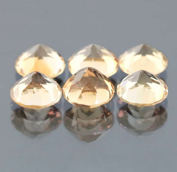 Matched! 6 piece 14.53ct full fire Imperial Topaz set