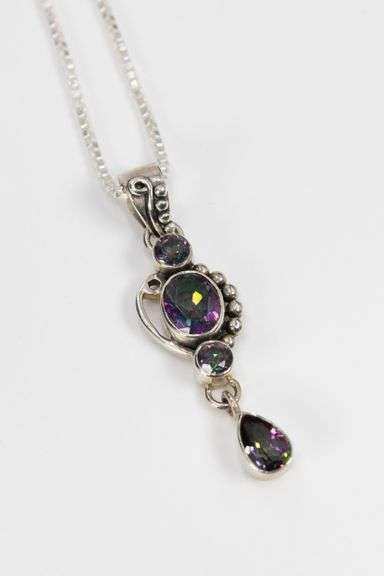 Sterling Silver Mystic Quartz Gemstone Pendant