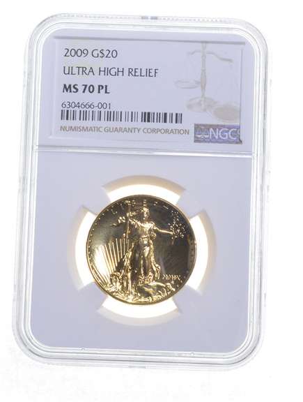 MS70 PL 2009 $20 American Gold Eagle - Ultra High Relief - Graded NGC