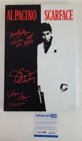 Scarface Cast Autographed 12x18 Poster Photo Canvas ACOA