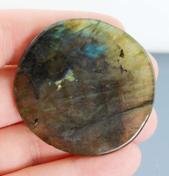 Rare blue flashing! 122ct Labradorite cabochon