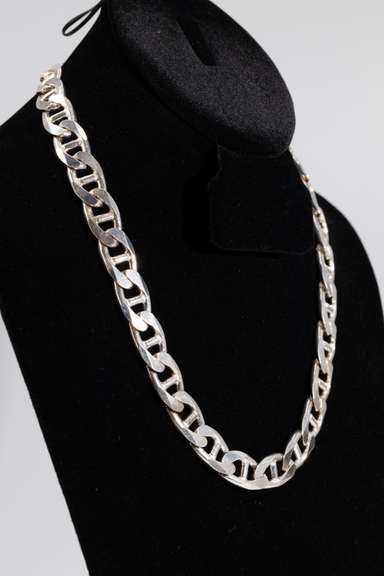 .925 Sterling Silver Large 13mm Anchor Chain 20 Inches