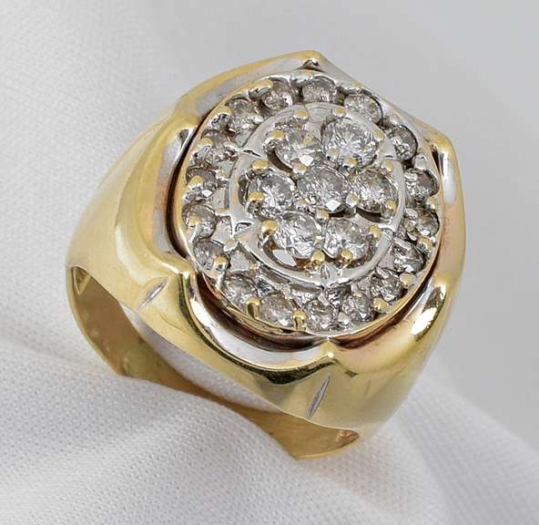 Impressive Man's 1 Ct. T.W. Diamond Cluster