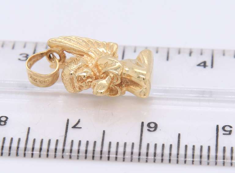 Beautiful Yellow Gold Kneeling Angel Charm