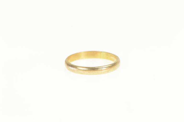 10K Yellow Gold 1.9mm Baby Band Childs Simple Retro Ring