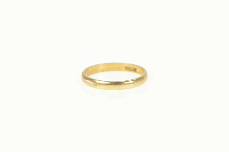 10K Yellow Gold 1.8mm Classic Child's Simple Plain Baby Ring