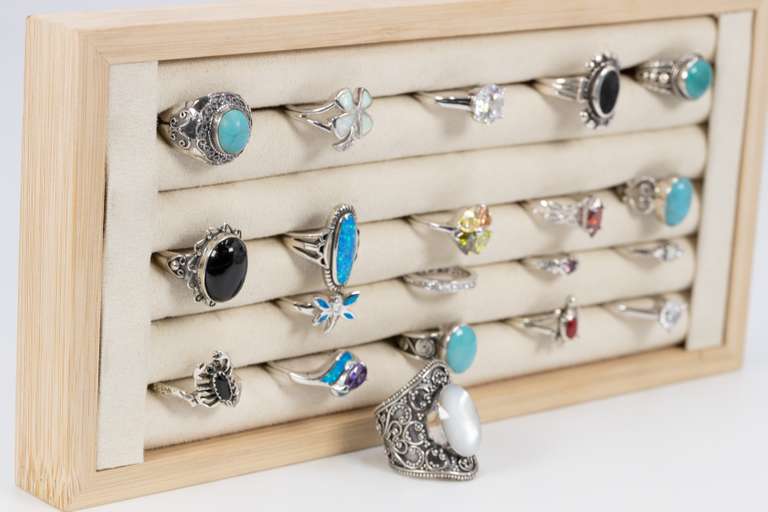 .925 Sterling Silver Curated 20 Ring Lot Various Sizes & Styles