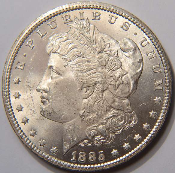 1885-CC Morgan Silver Dollar, BU.