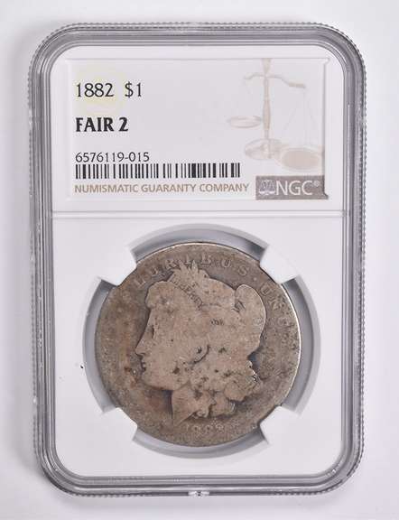 FAIR 2 1882 Morgan Silver Dollar NGC Lowball Low Ball