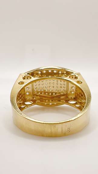 Men's 14kt Solid Yellow Gold & CZ Ring