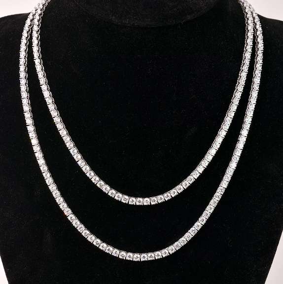 Dazzling 30 inch Sterling Silver Necklace
