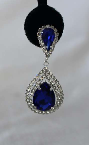 Sapphire Color  Fashion  Design Earrings