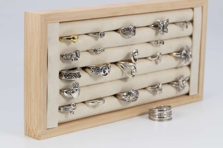 .925 Sterling Silver Curated 20 Ring Lot Various Sizes & Styles