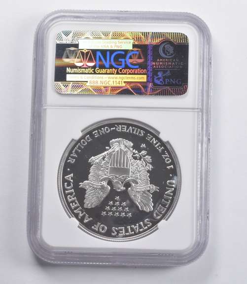 PF69 UCAM 2002-W American Silver Eagle Signed Jones NGC